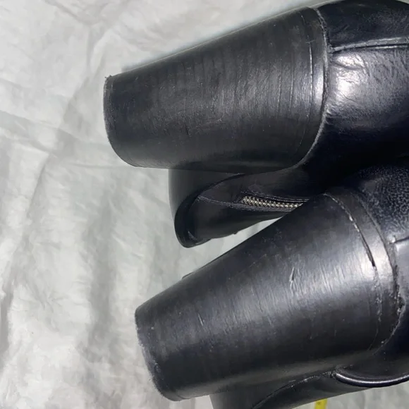 Free People Black Leather Boots with Silver Accent - Picture 15 of 16